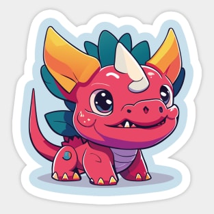 Adorable Triceratops Delight: Bring Playfulness to Your Space Sticker